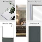 Full Length Over-Door Mirror 106x35cm, Silver alternate 4