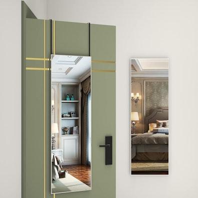 Full Length Over-Door Mirror 106x35cm, Silver cover