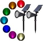 2-Pack Solar Outdoor Lights, 7-LED Color Change thumbnail