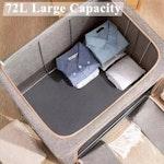 Purple Storage Bins for Closet - 3 Pack 72L alternate 3