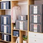 Purple Storage Bins for Closet - 3 Pack 72L alternate 5