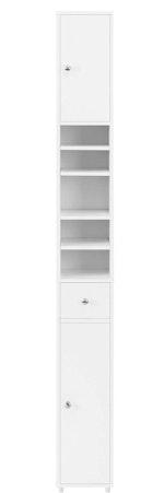 White Tall Bathroom Cabinet with High Storage alternate 3