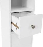 White Tall Bathroom Cabinet with High Storage alternate 5