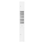 White Tall Bathroom Cabinet with High Storage alternate 8