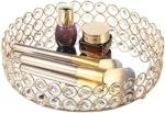 Crystal Beads Round Cosmetic & Jewelry Tray (Gold) alternate 5