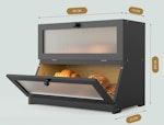 Double Layer Bamboo Bread Box (Black) alternate 1