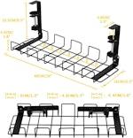 2-Pack Black Under-Desk Cable Tray alternate 3