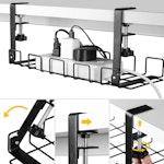 2-Pack Black Under-Desk Cable Tray alternate 4