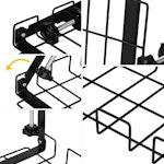2-Pack Black Under-Desk Cable Tray alternate 5
