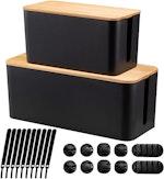 2-Pack Cable Management Boxes for Desk & TV thumbnail