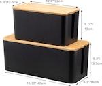 2-Pack Cable Management Boxes for Desk & TV alternate 1