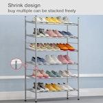 Adjustable 4-Tier Metal Shoe Rack - Grey alternate 3