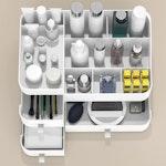 White Countertop Makeup Organizer with Drawers alternate 1