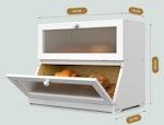 Double Layer Bamboo Bread Box (White) alternate 1