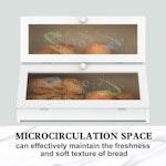 Double Layer Bamboo Bread Box (White) alternate 3
