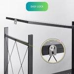 3-Tier Foldable Storage Shelf with Wheels (Black) alternate 7