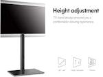 TV Stand with Glass Base for 32-60 inch - Black alternate 2