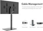 TV Stand with Glass Base for 32-60 inch - Black alternate 4