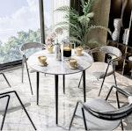 80cm Marble Kitchen Dining Table alternate 3