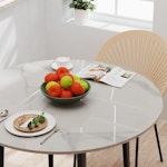 80cm Marble Kitchen Dining Table alternate 4