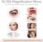 Rechargeable 1X/10X LED Travel Makeup Mirror alternate 2