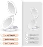 Rechargeable 1X/10X LED Travel Makeup Mirror alternate 3