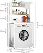 3-Tier Over Washing Machine Storage (White) alternate 2