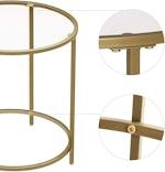 Gold Round Side Table with Metal Frame alternate 3