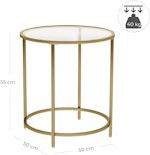 Gold Round Side Table with Metal Frame alternate 5