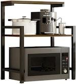 3-Tier Stainless Steel & Wood Microwave Rack thumbnail