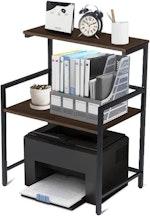 3-Tier Stainless Steel & Wood Microwave Rack alternate 2