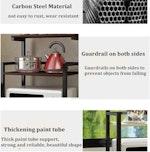3-Tier Stainless Steel & Wood Microwave Rack alternate 5