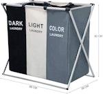 135L 3-in-1 Laundry Hamper with Waterproof Bags alternate 2