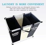 135L 3-in-1 Laundry Hamper with Waterproof Bags alternate 4