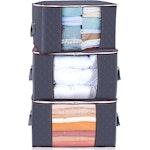 3 Pack Clothes Organiser (Grey)