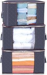 3 Pack Clothes Organiser (Grey) thumbnail