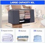 3 Pack Clothes Organiser (Grey) alternate 1
