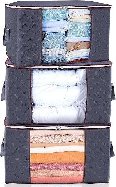 3 Pack Clothes Organiser (Grey) cover