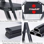 4-Step Folding Aluminum Ladder with Storage Shelf alternate 6