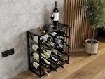 Freestanding Metal Wine Rack for 25 Bottles alternate 3