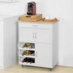 Kitchen Trolley with Wine Racks alternate 2