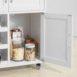 Kitchen Trolley with Wine Racks alternate 6