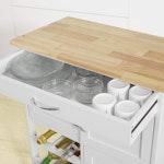 Kitchen Trolley with Wine Racks alternate 7
