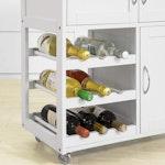 Kitchen Trolley with Wine Racks alternate 8