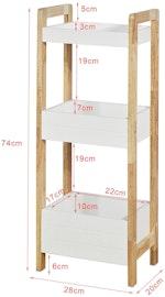 3-Tier Bathroom Storage Shelf alternate 2