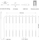 300 LED USB Curtain Light with 8 Modes & Remote alternate 4