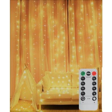 300 LED USB Curtain Light with 8 Modes & Remote cover