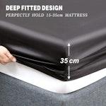 2000TC Queen Satin Sheet Set - 4pc Deep Pocket alternate 1