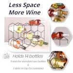 14 Bottle Freestanding Metal Wine Rack alternate 4