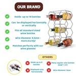 14 Bottle Freestanding Metal Wine Rack alternate 6